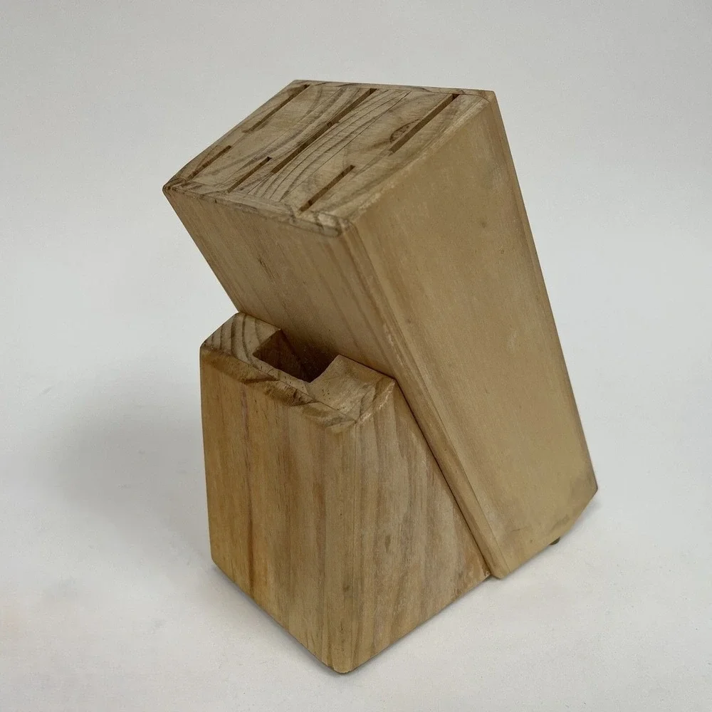 Wooden‎ Knife Block 7 Slots 4 1/8